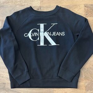 Calvin Klein Jeans Black Logo Sweatshirt Size S